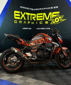 Alternative view of Adhesivos Moto Kawasaki Z750 Track Blanco