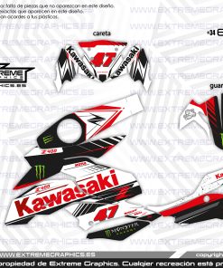 Adhesivos Moto Kawasaki Z400 Track Rojo
