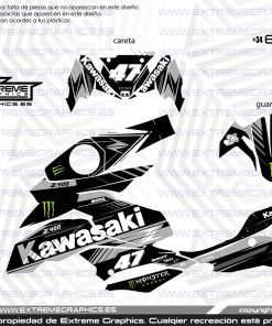 Adhesivos Moto Kawasaki Z400 Track Gris