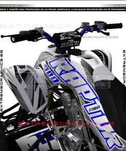 Alternative view of Adhesivos Quad Yamaha Raptor 700 Gas Blanco y Negro