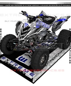 Adhesivos Quad Yamaha Raptor 700 Gas Blanco y Negro