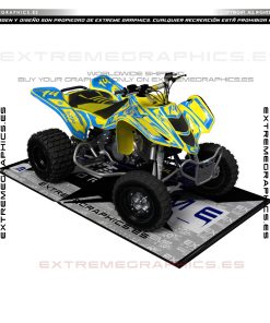 Adhesivos Quad Suzuki LTZ 400 Taker Amarillo y Azul