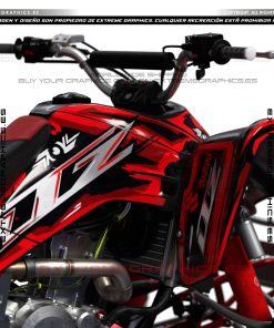 Alternative view of Adhesivos Quad Suzuki LTZ 400 Taker Rojo