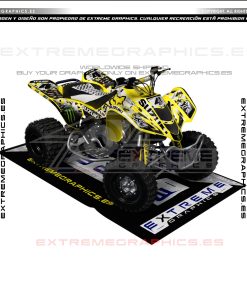 Adhesivos Quad Suzuki LTZ 400 Camo Fox Amarillo