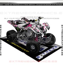 Adhesivos Quad Suzuki LTZ 400 Camo Fox Rosa