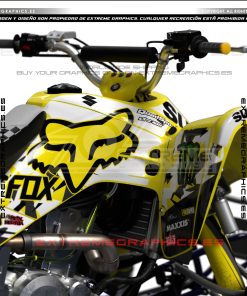 Alternative view of Adhesivos Quad Suzuki LTZ 400 Camo Fox Amarillo