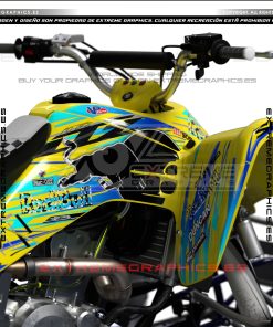 Alternative view of Adhesivos Quad Suzuki LTZ 400 Racing Line Amarillo