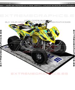 Adhesivos Quad Suzuki LTZ 400 Racing Line Amarillo