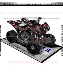Adhesivos Quad Suzuki LTZ 400 Racing Line Negro