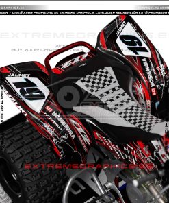 Alternative view of Adhesivos Quad Suzuki LTZ 400 Racing Line Negro