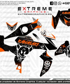 Adhesivos Moto Kawasaki Z750 Diablo Naranja