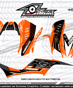 Adhesivos Quad Kawasaki KFX 700| Race Naranja