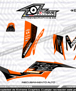 Alternative view of Adhesivos Quad Kawasaki KFX 700| Race Naranja