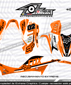 Adhesivos Quad Kawasaki KFX 700| Fox Naranja