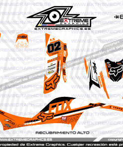 Alternative view of Adhesivos Quad Kawasaki KFX 700| Fox Naranja
