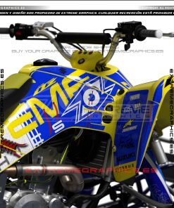 Alternative view of Adhesivos Quad Suzuki LTZ 400 Extreme Team Amarillo y Azul