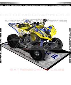 Adhesivos Quad Suzuki LTZ 400 Extreme Team Amarillo y Azul