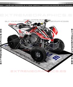 Adhesivos Quad Suzuki LTZ 400 Extreme Team Blanco y Rojo