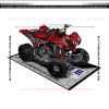 Adhesivos Quad Suzuki LTZ 400 Old School Carbono y Rojo