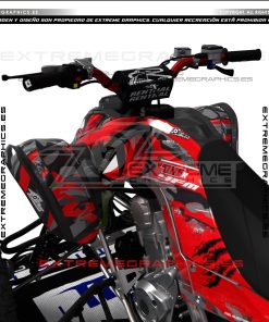 Alternative view of Adhesivos Quad Yamaha Raptor 700 Dragon Rojo
