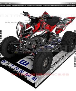 Adhesivos Quad Yamaha Raptor 700 Dragon Rojo