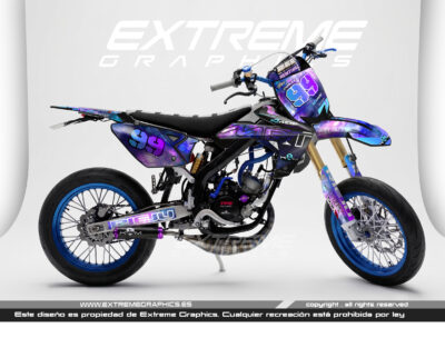 Adhesivos Moto Rieju MRT Galaxy Negro