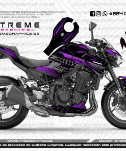 Adhesivos Moto Kawasaki Z 900 Track morado
