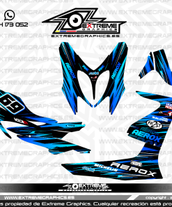 Adhesivos Moto Yamaha Aerox Line Azul