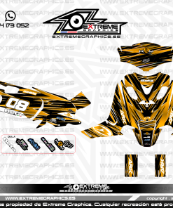 Adhesivos Moto Beta Ark Line Dorado
