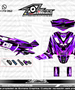 Adhesivos Moto Beta Ark Line Morado