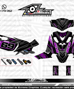 Adhesivos Moto Beta Ark Race Morado