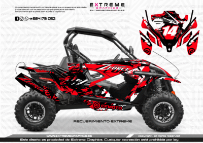 Adhesivos CF Moto ZForce 1000 Sport ABSTRACT Rojo