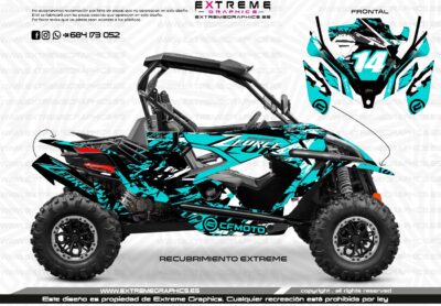 Adhesivos CF Moto ZForce 1000 Sport ABSTRACT Turquesa