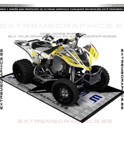 Adhesivos Quad Suzuki LTZ 400 Extreme Team Amarillo y Gris