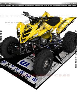 Adhesivos Quad Yamaha Raptor 700 Carbon Amarillo