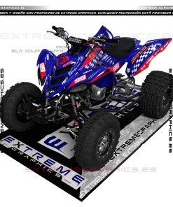 Adhesivos Quad Yamaha Raptor 700 Carbon Azul