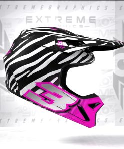 PACK CASCO + ADHESIVOS ZEBRA V2
