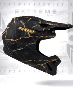 PACK CASCO + ADHESIVOS MÁRMOL GOLD