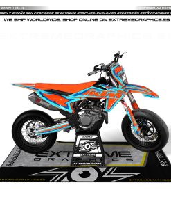 Adhesivos Moto KTM Taker Naranja Azul