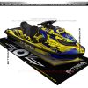 Adhesivos Moto de Agua Sea Doo Fox Amarillo y Azul