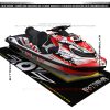 Adhesivos Moto de Agua Sea Doo Fox Blanco y Rojo
