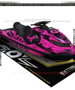 Adhesivos Moto de Agua Sea Doo Fox Rosa y Negro