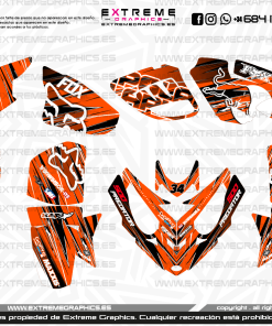 Adhesivos Quad Predator 500 Extreme Naranja