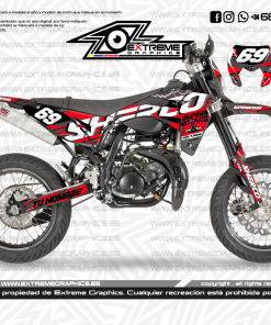 Adhesivos Moto Sherco Supermoto Rojo