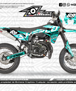 Adhesivos Moto Sherco Supermoto Turquesa