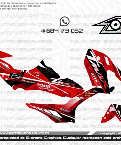 Adhesivos Moto Yamaha TMAX Racing Rojo