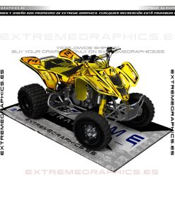 Adhesivos Quad Suzuki LTZ 400 Taker Amarillo y Negro