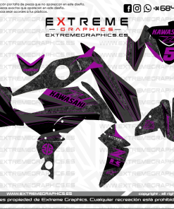 Adhesivos Moto Kawasaki Z750 Forged Carbon Morado