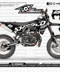 Adhesivos Moto Sherco Supermoto Negro