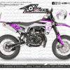 Adhesivos Moto Sherco Race Blanco y Rosa